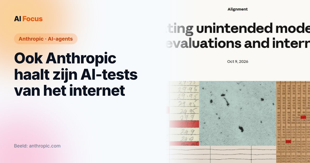 Ook Anthropic haalt zijn AI-tests van het internet
