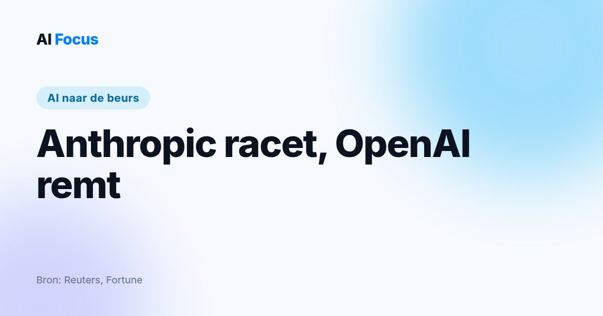 Anthropic jaagt op de grootste beursgang ooit, OpenAI wacht
