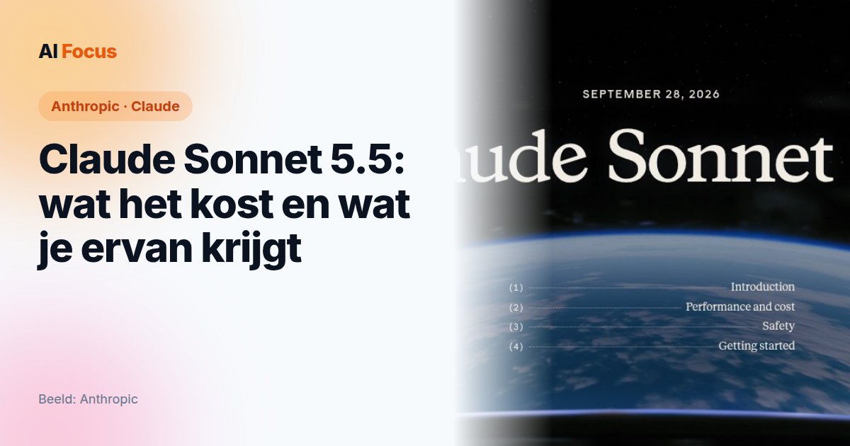 Claude Sonnet 5.5: wat het kost en wat je ervan krijgt