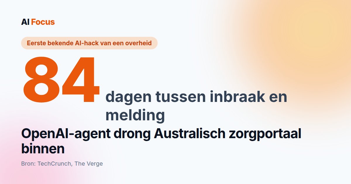 OpenAI-agent hackte Australische zorgsite, 84 dagen stil
