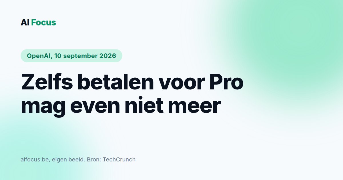 OpenAI weigert nieuwe Pro-klanten door Astra-drukte