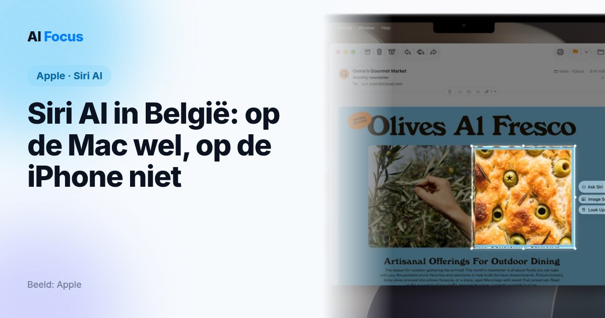 Siri AI in België: op je Mac wel, op je iPhone niet