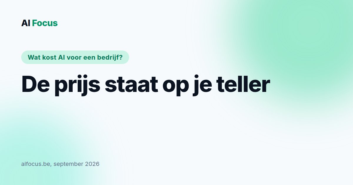 Wat kost AI voor een bedrijf? Kijk naar de teller